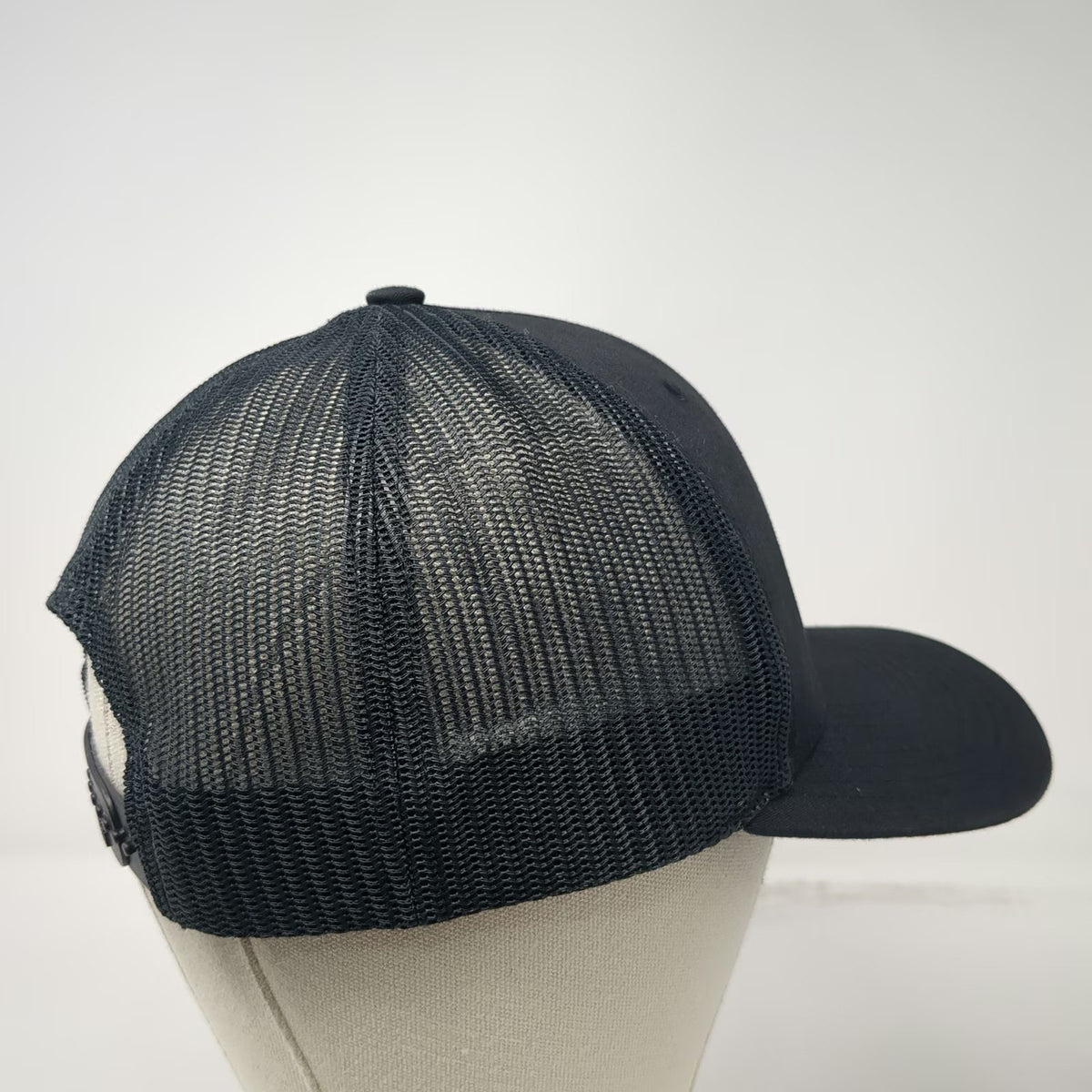 Richardson Trucker Hat Black OSFM Idaho Metro Elevator Logo Mesh Snapback Hat