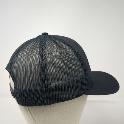 Richardson Trucker Hat Black OSFM Idaho Metro Elevator Logo Mesh Snapback Hat