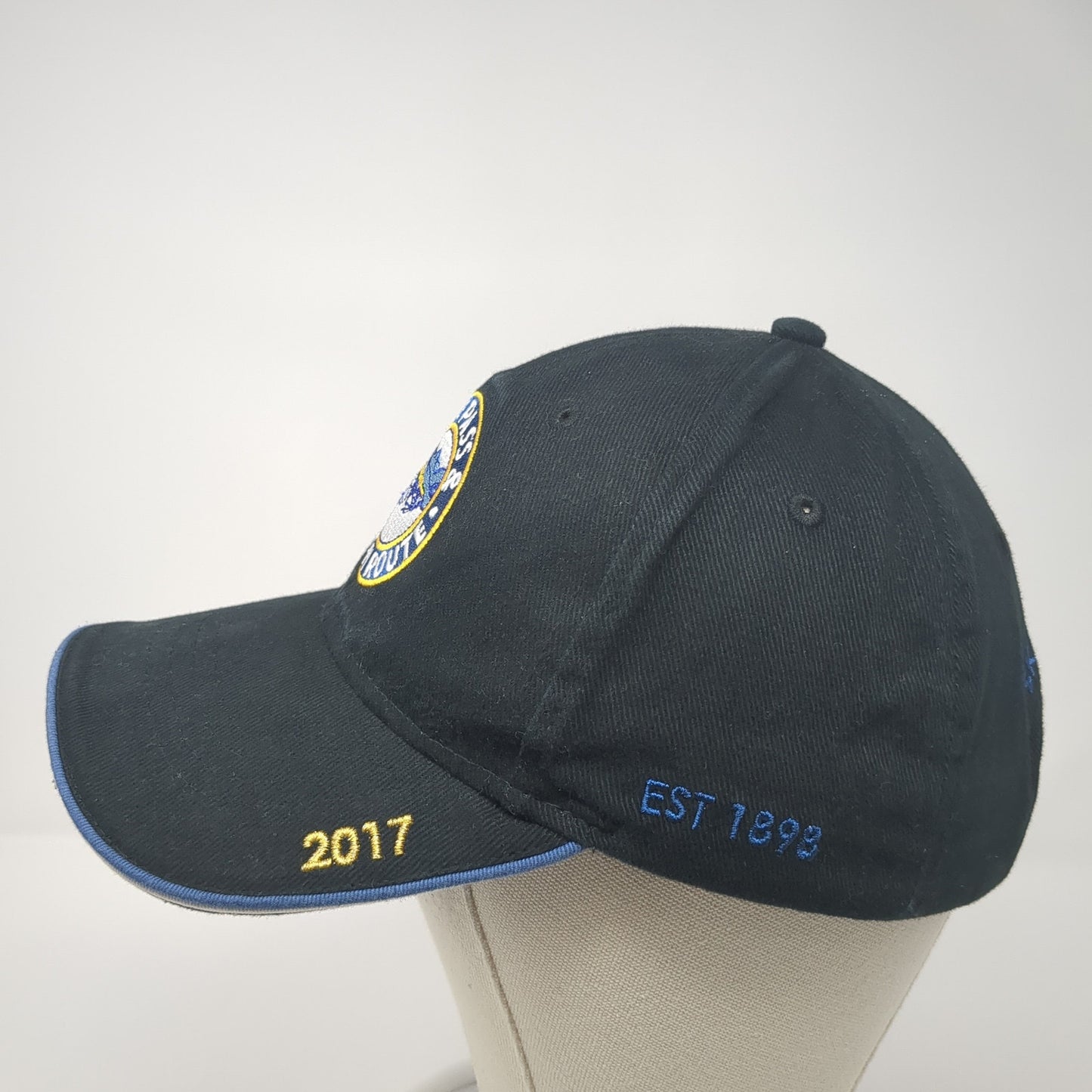 White Pass & Yukon Route Strapback Hat Black One Size Skagway Alaska