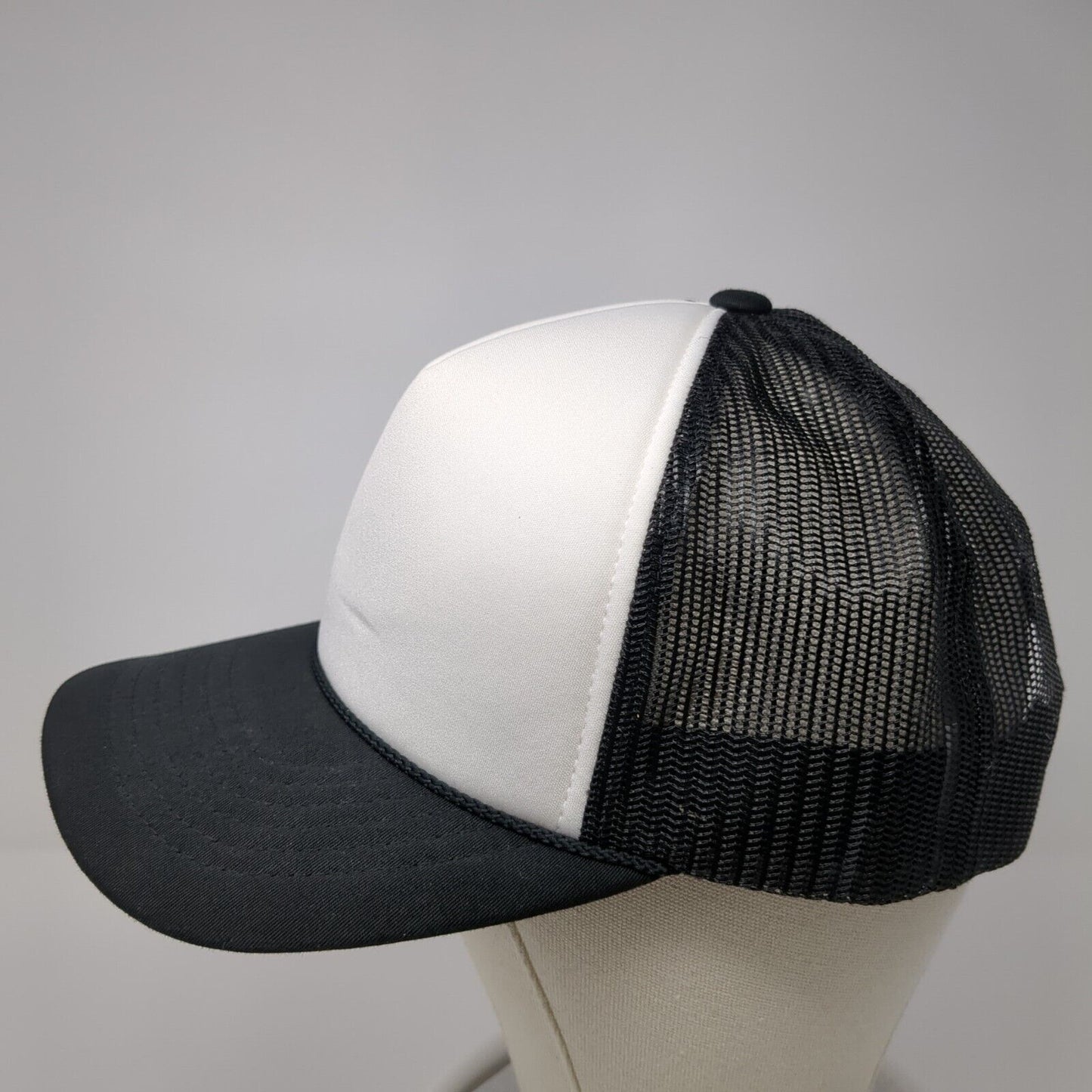Richardson Snapback Rope Trucker Hat Black One Size Colorblock Blank