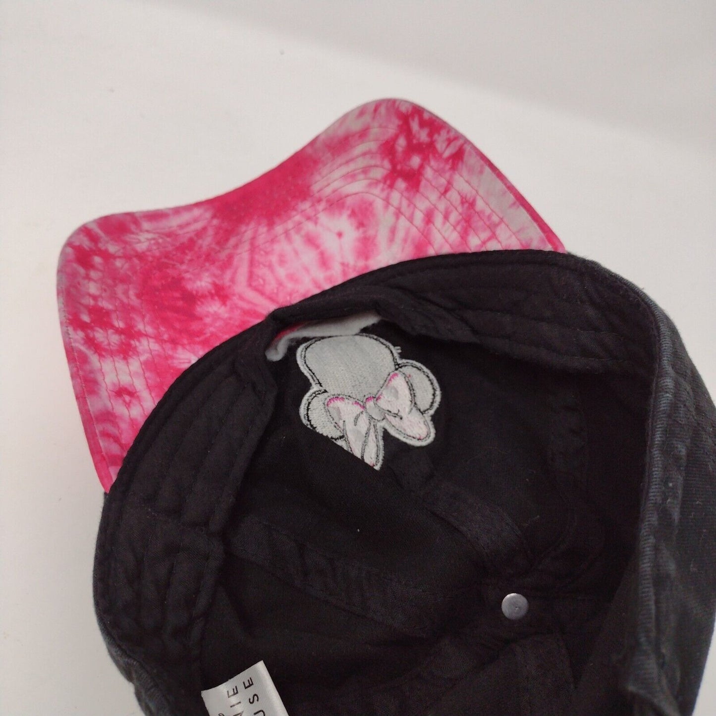 Minnie Mouse Slideback Hat Multicolor OSFA Adjustable Tie Dye Disney