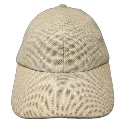 Primark Baseball Cap Beige One Size Adjustable Strapback Textured Woven Hat