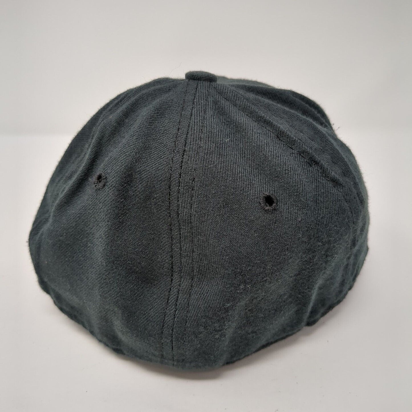 New Era Fitted Hat Blue 6 7/8 Solid Blank 6 Panel Vent Holes Outdoor
