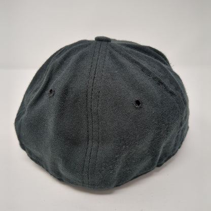 New Era Fitted Hat Blue 6 7/8 Solid Blank 6 Panel Vent Holes Outdoor
