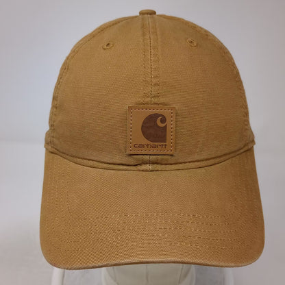 Carhartt Brown Baseball Cap OS Logo Patch Adjustable Canvas Strapback Hat