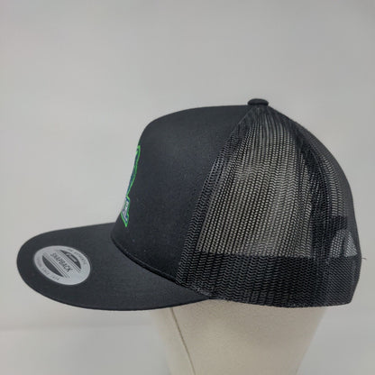 ROAR Snapback Trucker Hat Black OSFA Adjustable Embroidered Mesh Back Sport-Tek