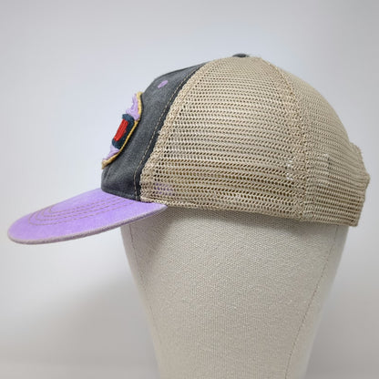 City Hats Trucker Hat Gray Purple One Size Chicago Illinois Patch Mesh Back
