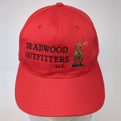 Deadwood Outfitters LLC Snapback Hat Red One Size Adjustable Embroidered Otto