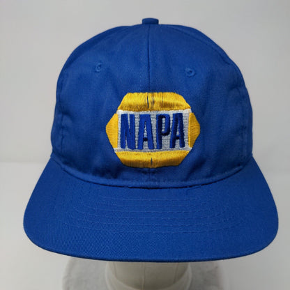 NAPA Snapback Hat Blue OSFA Adjustable Embroidered Vented Holes 6 Panel Tex Kap