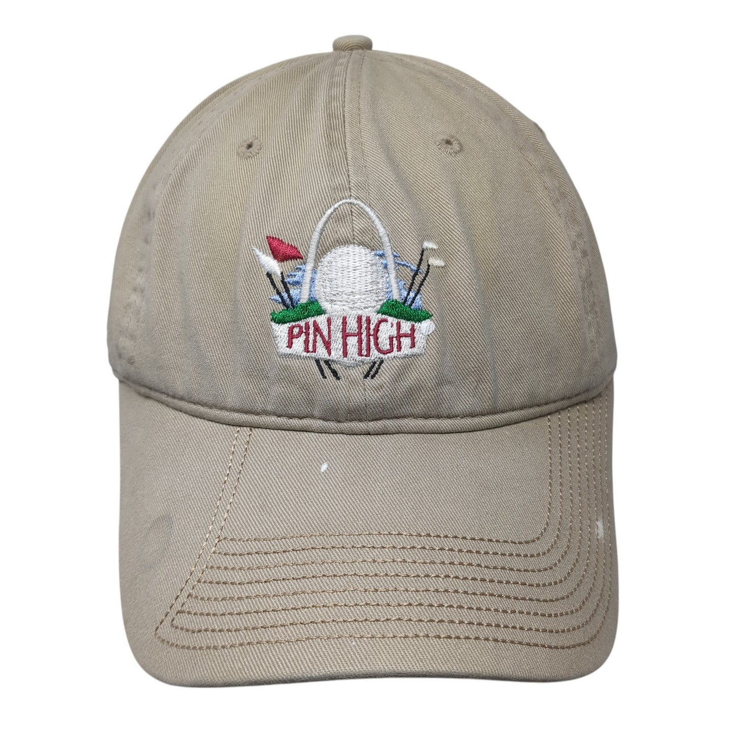 Pin High Slideback Baseball Cap Brown One Size Adjustable Cap America Golf
