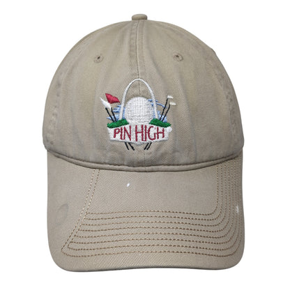 Pin High Slideback Baseball Cap Brown One Size Adjustable Cap America Golf