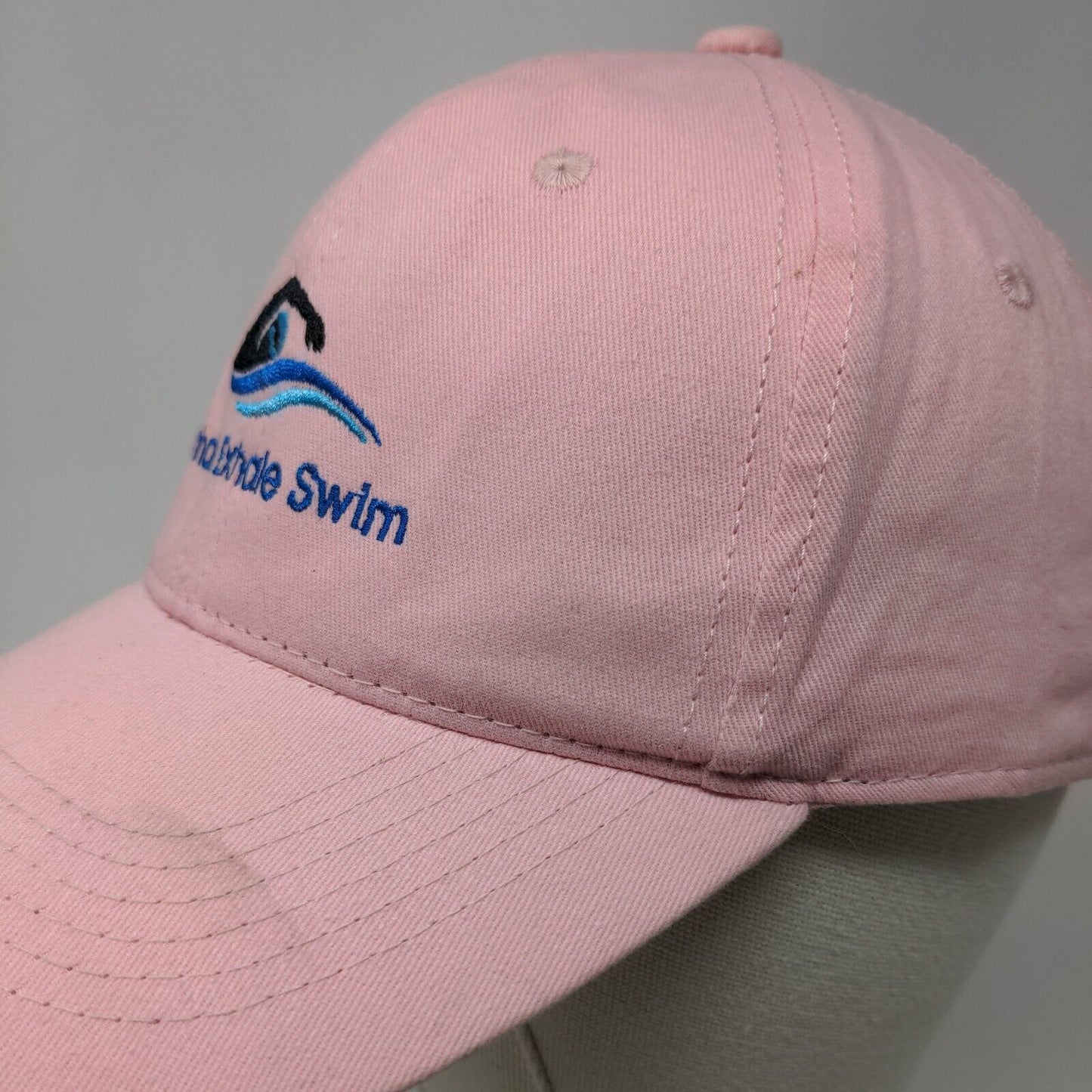 Inhale Exhale Swim Strapback Hat Pink One Size Embroidered George