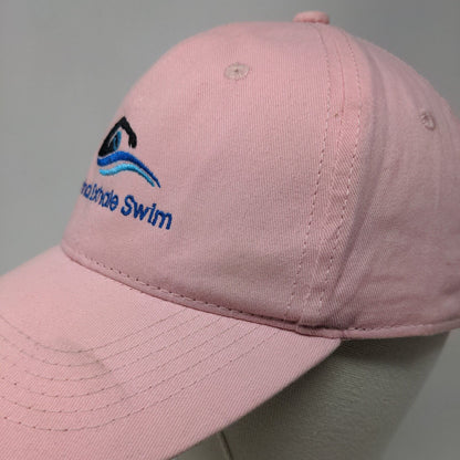 Inhale Exhale Swim Strapback Hat Pink One Size Embroidered George
