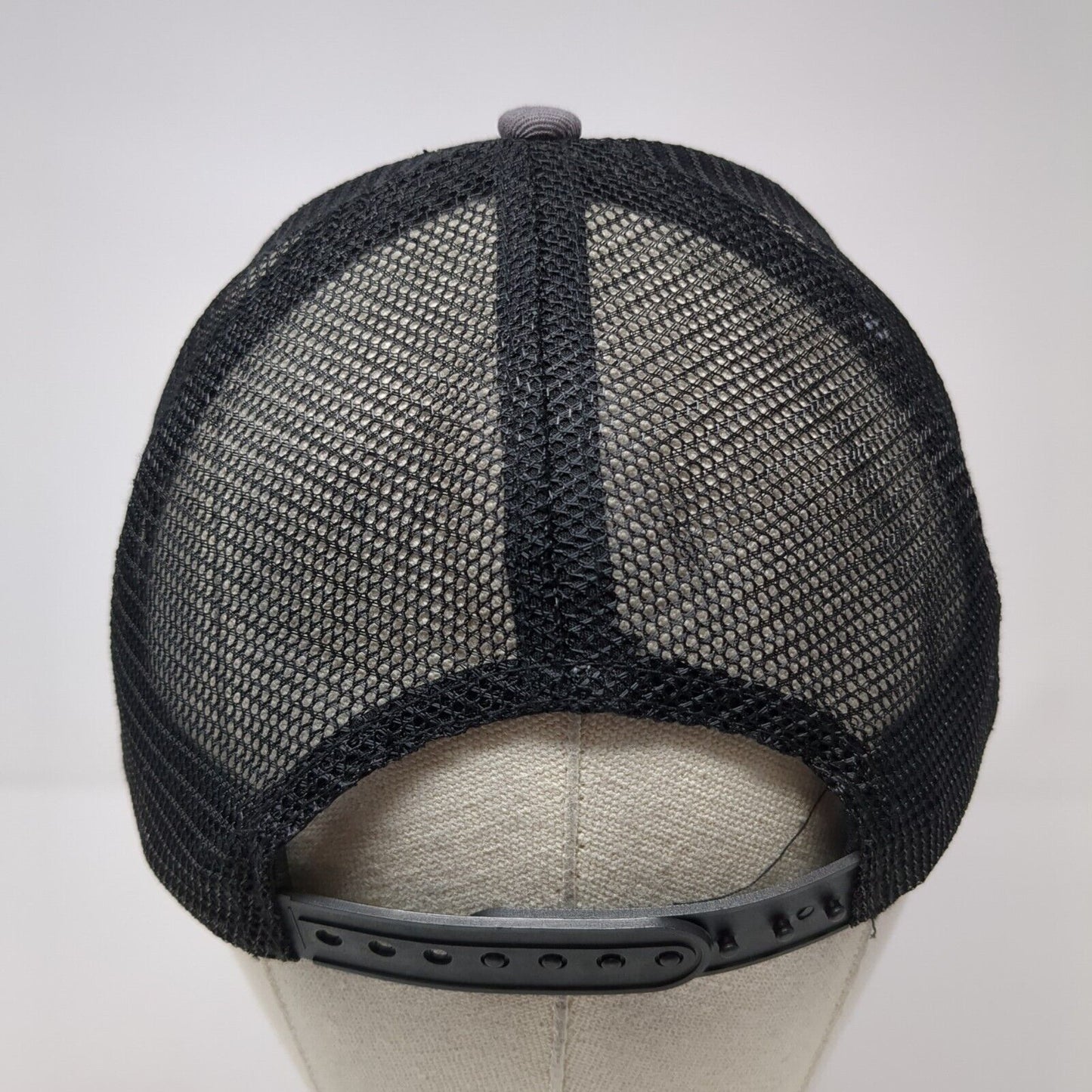 Krispy Kreme Doughnuts Snapback Trucker Hat Gray OS Adjustable Mesh Back HALO