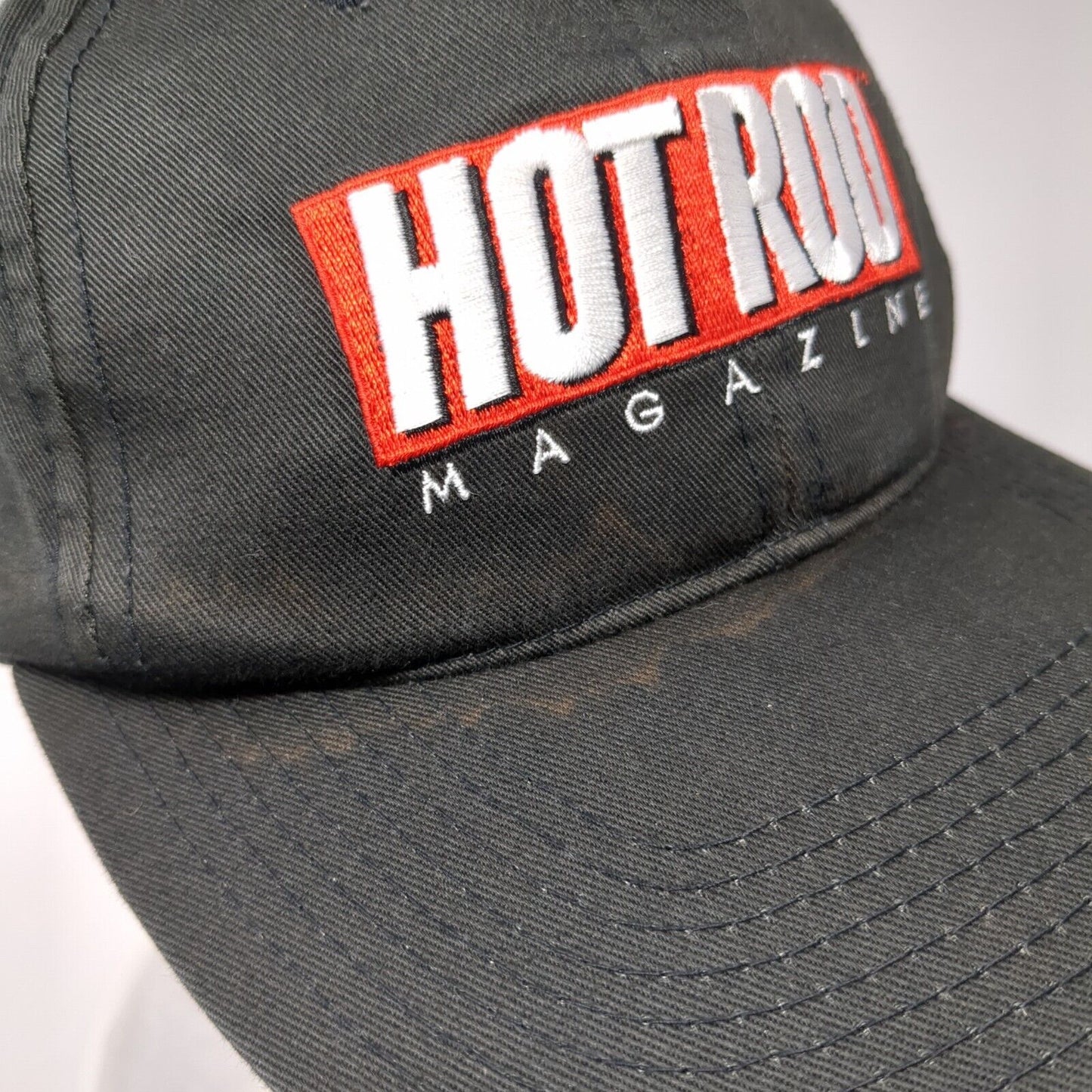 Hot Rod Magazine Strapback Hat Black One Size Embroidered 6 Panel