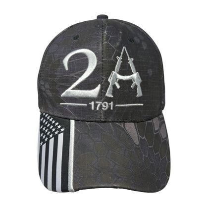 2A 1791 Strapback Hat Camo One Size Adjustable Embroidered 6 Panel