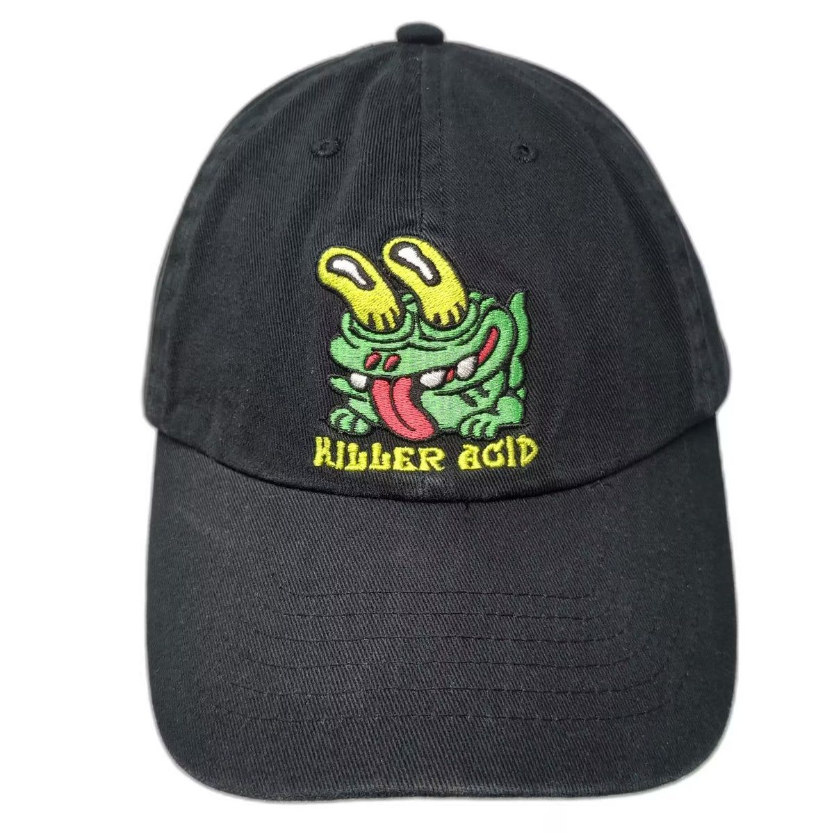 Killer Acid Baseball Cap Black OS Embroidered Cartoon Creature Adjustable Hat