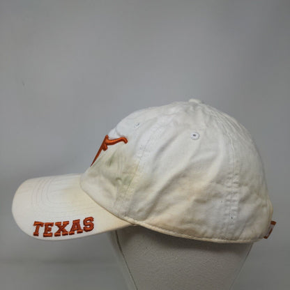Texas Longhorns Slideback Hat White Distressed Faded Size OSFA Embroidered NCAA