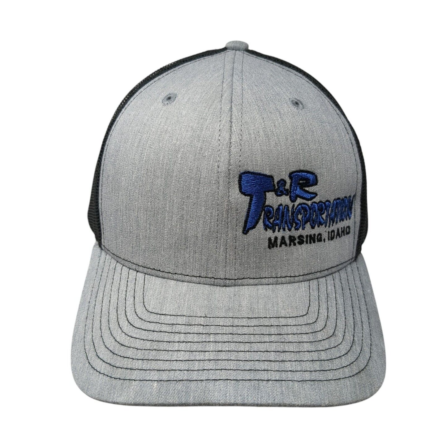 T&R Transportation Marsing Idaho Snapback Trucker Hat Gray OS Mesh Richardson