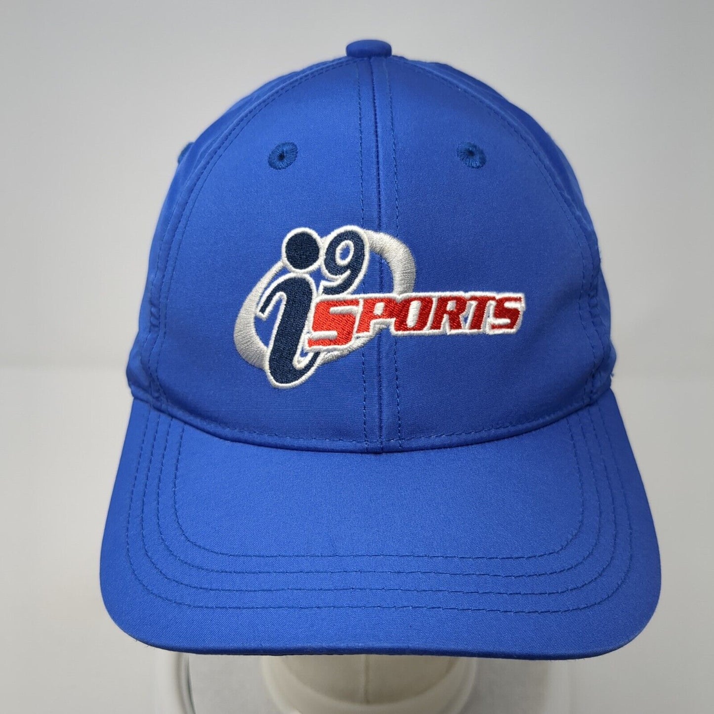 i9 Sports Strapback Hat Blue One Size Adjustable Embroidered Outdoor