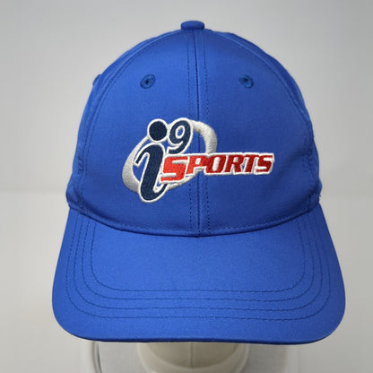 i9 Sports Strapback Hat Blue One Size Adjustable Embroidered Outdoor