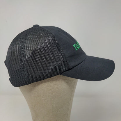 Halhimer Men's Strapback Mesh Back Hat Black Adjustable Embroidered Nutpods Logo