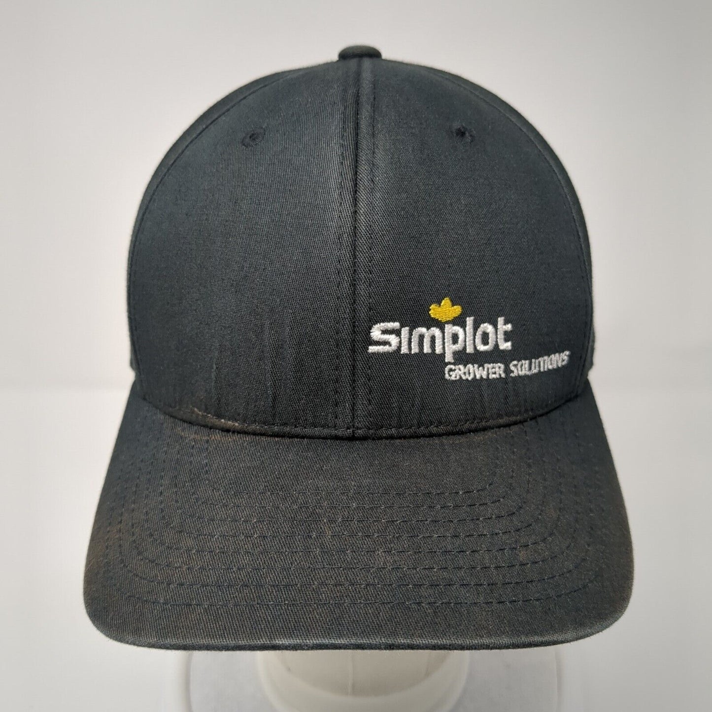 Simplot Grower Solutions Fitted Hat Black One Size Embroidered Flexfit