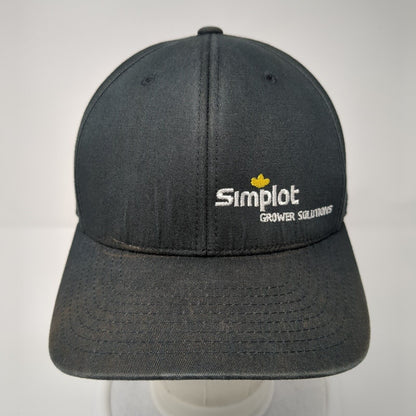 Simplot Grower Solutions Fitted Hat Black One Size Embroidered Flexfit