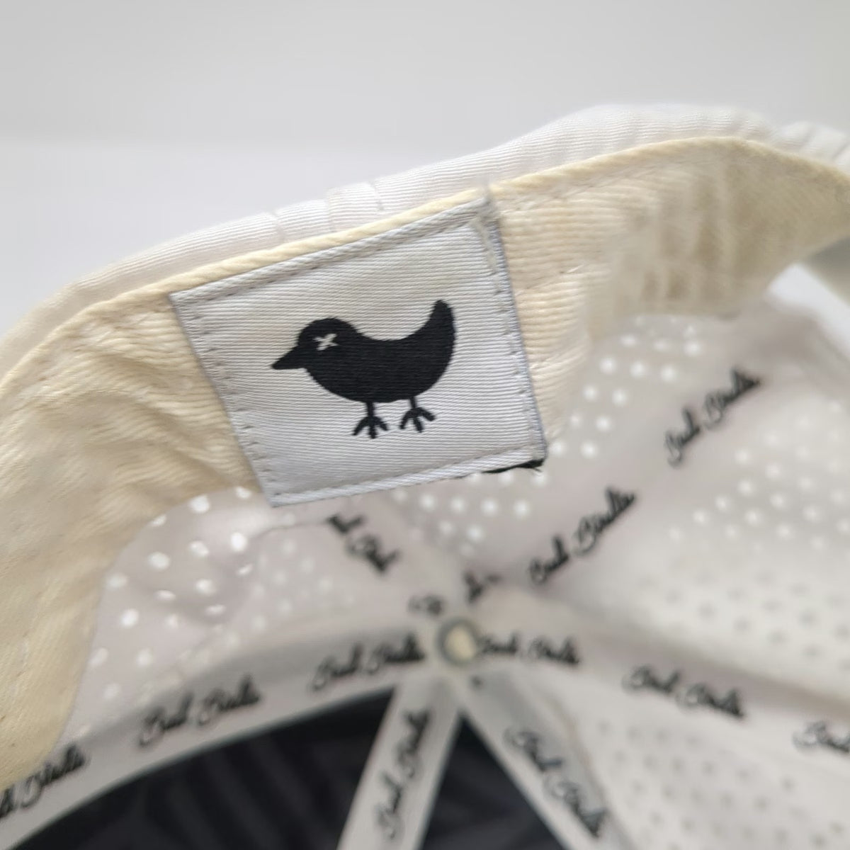 Bad Birdie Trucker Hat White One Size Perforated Performance Golf Snapback Bird