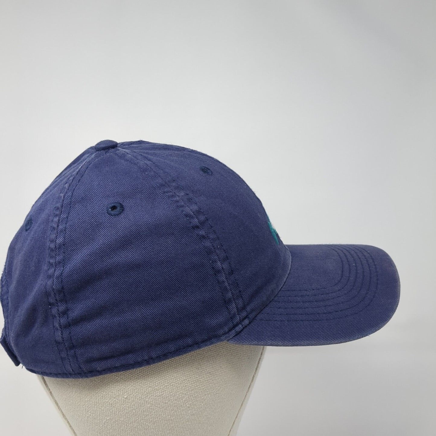 Life is Good Fish Strapback Hat Blue One Size Adjustable Embroidered Cotton