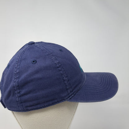 Life is Good Fish Strapback Hat Blue One Size Adjustable Embroidered Cotton