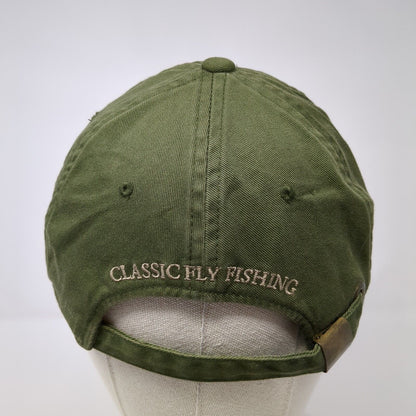 Fresh Water Trout Classic Fly Fishing Slideback Hat Green S/M Embroidered Gap