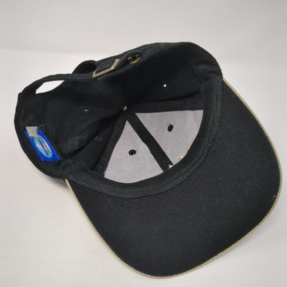 MAUI Slideback Hat Black One Size Adjustable Embroidered Vented Holes Surfware