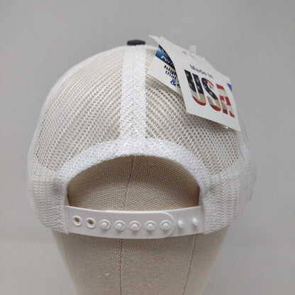Classic Caps Snapback Mesh Back Trucker Hat Gray OSFA Embroidered W/Tags