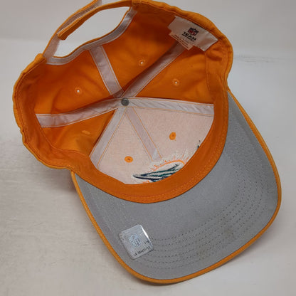 Miami Dolphins NFL Team Apparel Baseball Cap Orange One Size Hat Strapback Logo