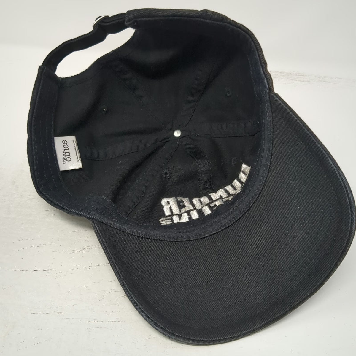 The Office Dunder Mifflin Paper Company Baseball Cap Black OSFM Slideback Hat
