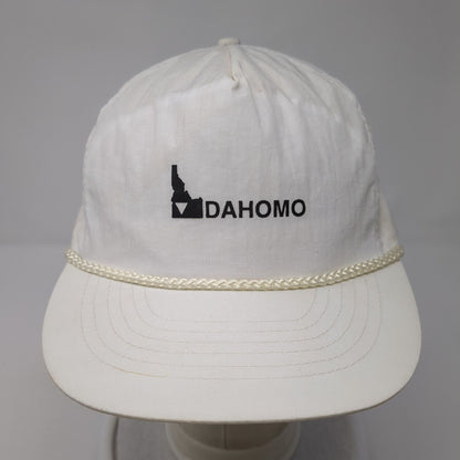 Dahomo Strapback Rope Hat White One Size Solid Adjustable Nylon Otto