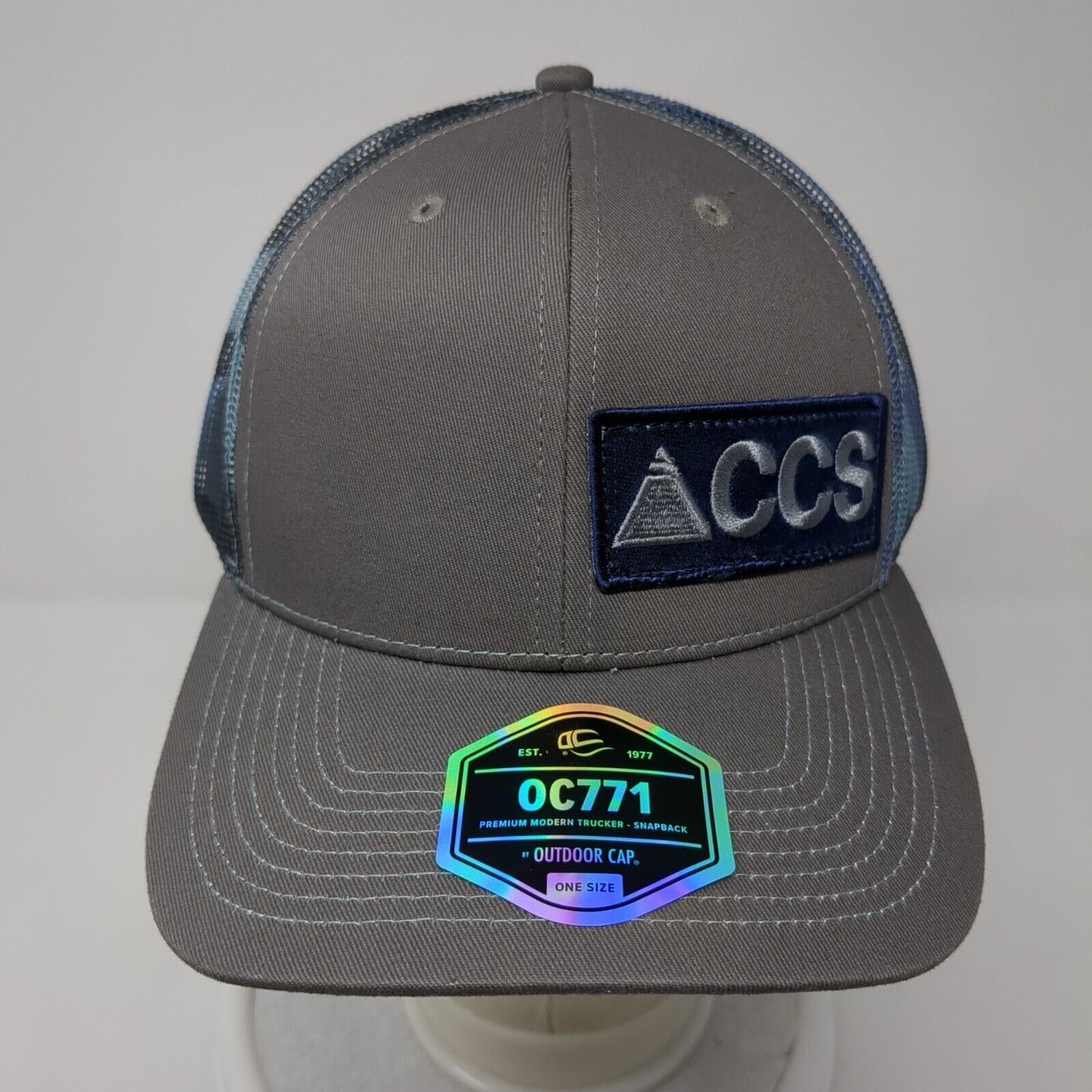 CCS Snapback Mesh Back Trucker Hat Camo One Size Outdoor Cap 6 Panel