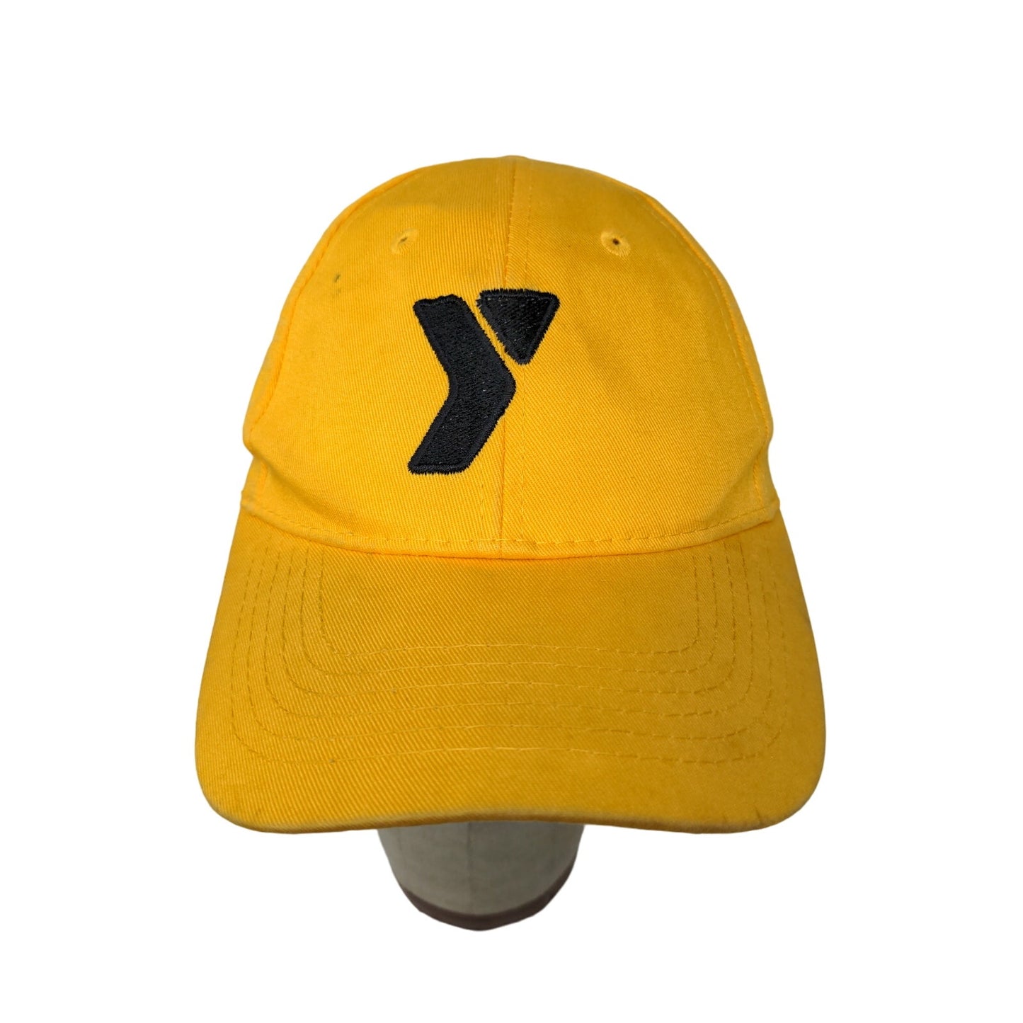 Youth Boys YMCA Strapback Hat Adjustable Embroidered Logo Yellow Cap