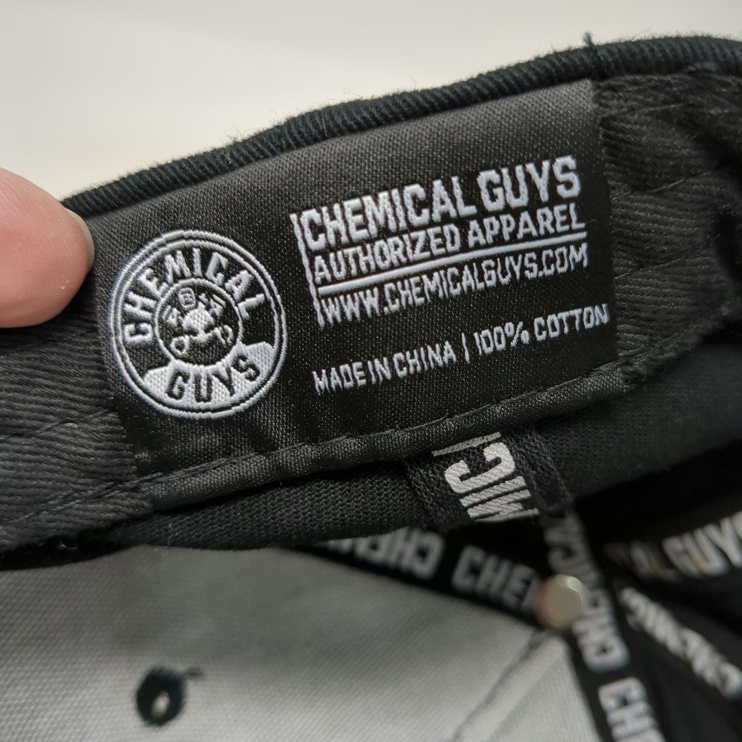 Chemical Guys 5 Panel Black One Size Snapback Cotton Logo Detailing Hat