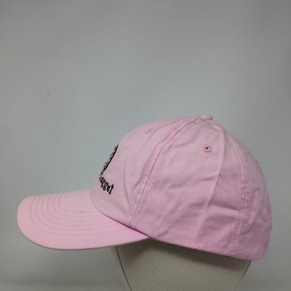 Golden Nugget Slideback Hat Pink OSFA Adjustable Embroidered Rhinestone