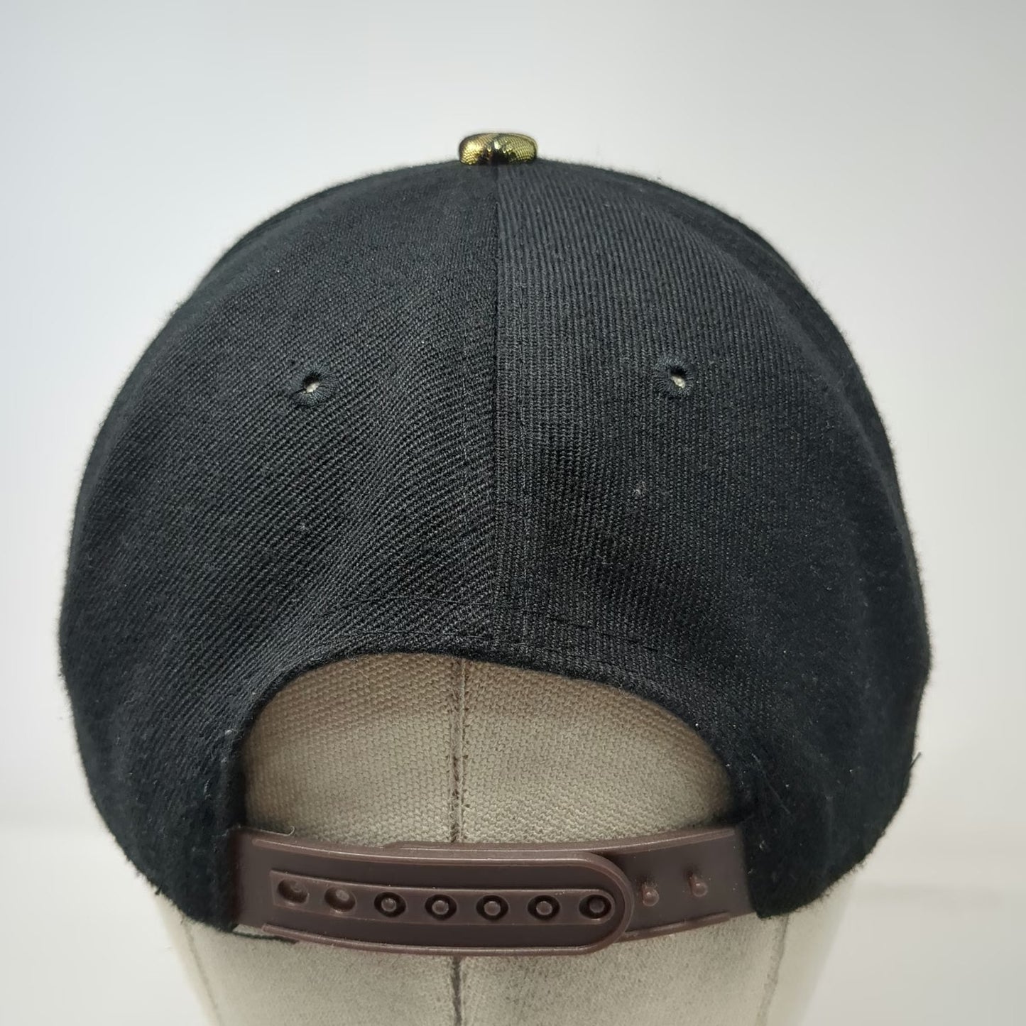 Snapback Black Gold Red OS Floral Brocade Flat Brim Strickly Bizness Logo Hat