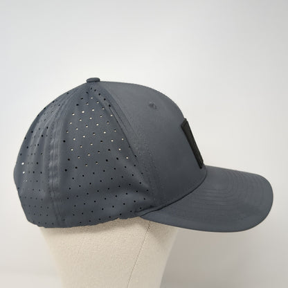 Richardson Patch Snapback Hat Gray Large Solid Adjustable Laser Cut