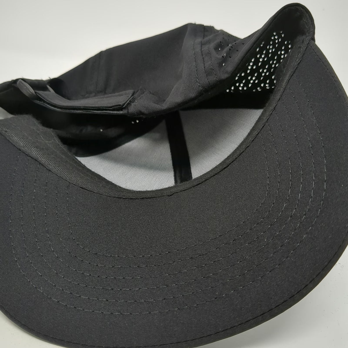 Gaiam Baseball Cap Black One Size Perforated Slideback Hat Running Athletic