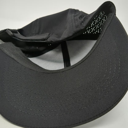 Gaiam Baseball Cap Black One Size Perforated Slideback Hat Running Athletic