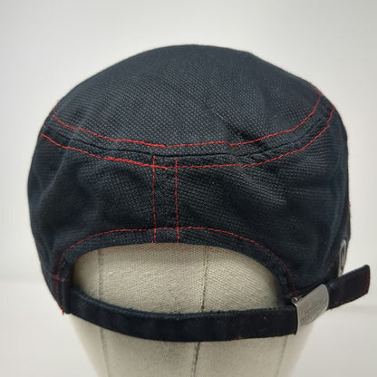 Harley-Davidson Army Cap Black Red One Size Contrast Stitching Strapback Hat