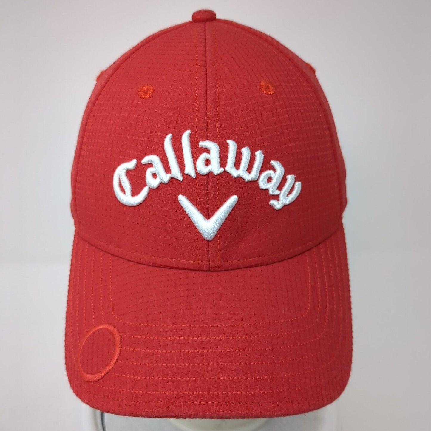 Callaway Strapback Hat Red One Size Adjustable Breathable Embroidered Odyssey