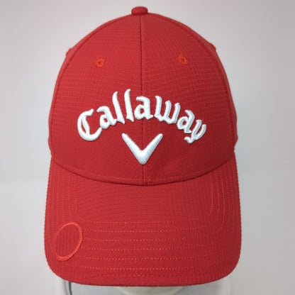 Callaway Strapback Hat Red One Size Adjustable Breathable Embroidered Odyssey
