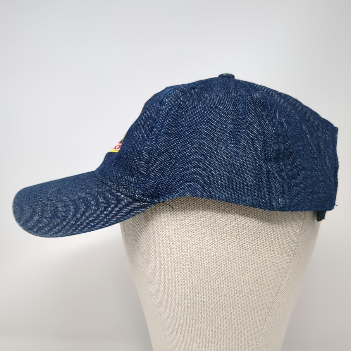 Baseball Cap Blue One Size Korean War Veteran Patch Denim Strapback Eagle Hat