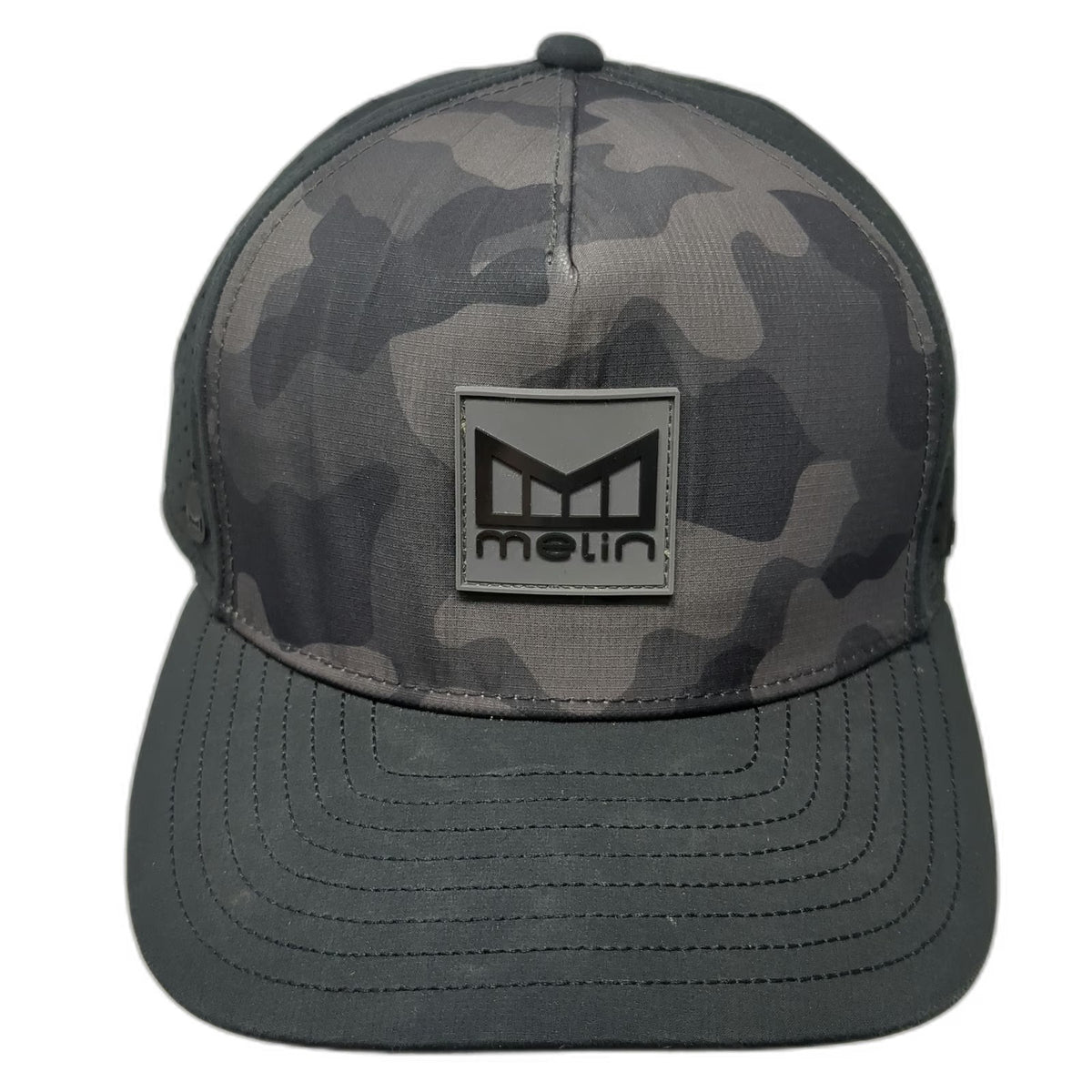 Melin Trucker Hat Black Gray L Camo Mesh Snapback 5 Panel Odyssey Hydro Hat